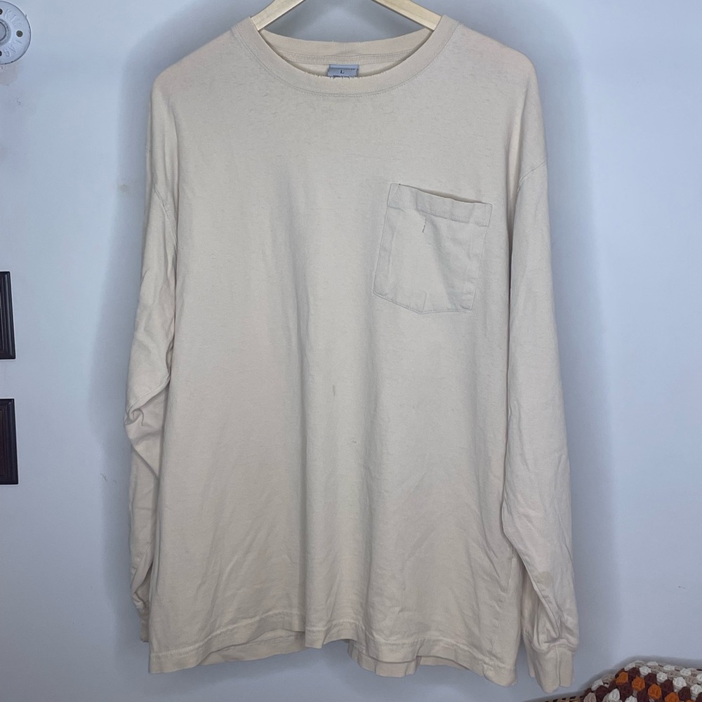 Carhartt Vintage Thrashed Tan Front Pocket Long Sleeve